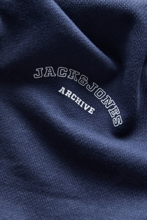 Jack & Jones PLUS Sweatshirt b&aacute;sica com fecho-&eacute;clair azul