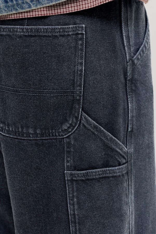Jack & Jones Jeans baggy de cintura alta preto
