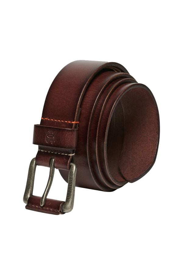 Superdry Cinto de pele castanho
