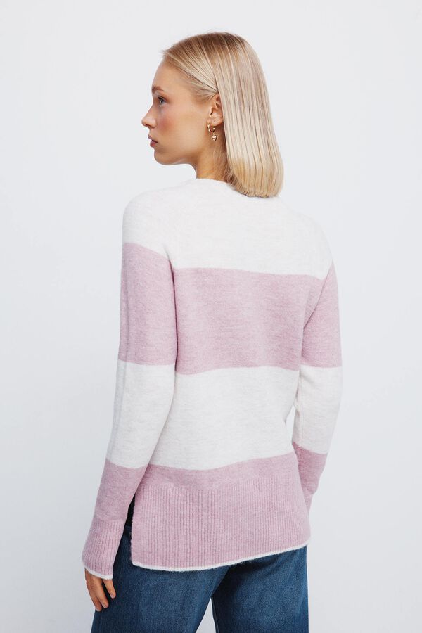 Springfield gola de tricô trançado rosa