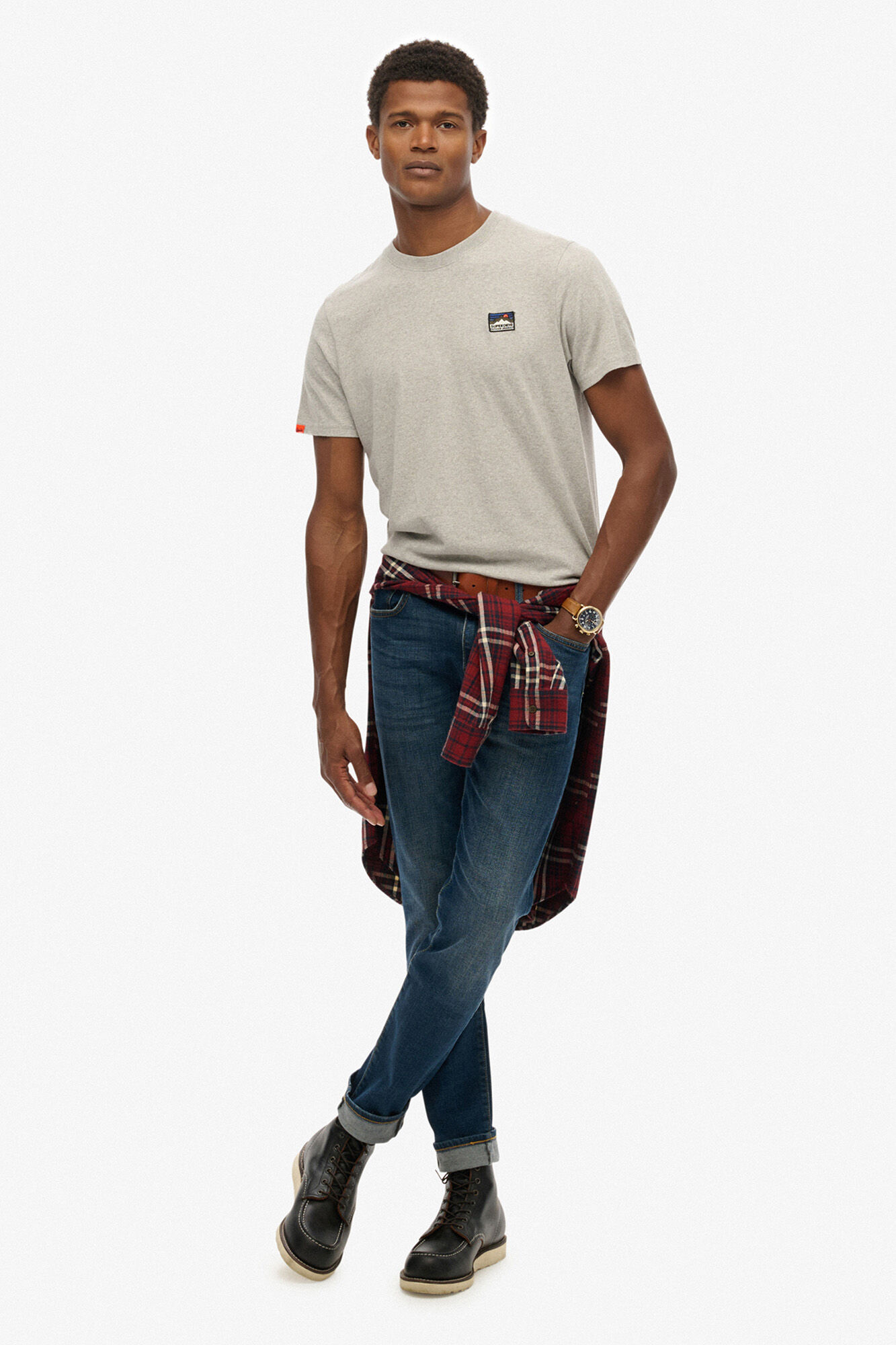 Superdry Camiseta de manga corta con cuello redondo de canal&eacute;