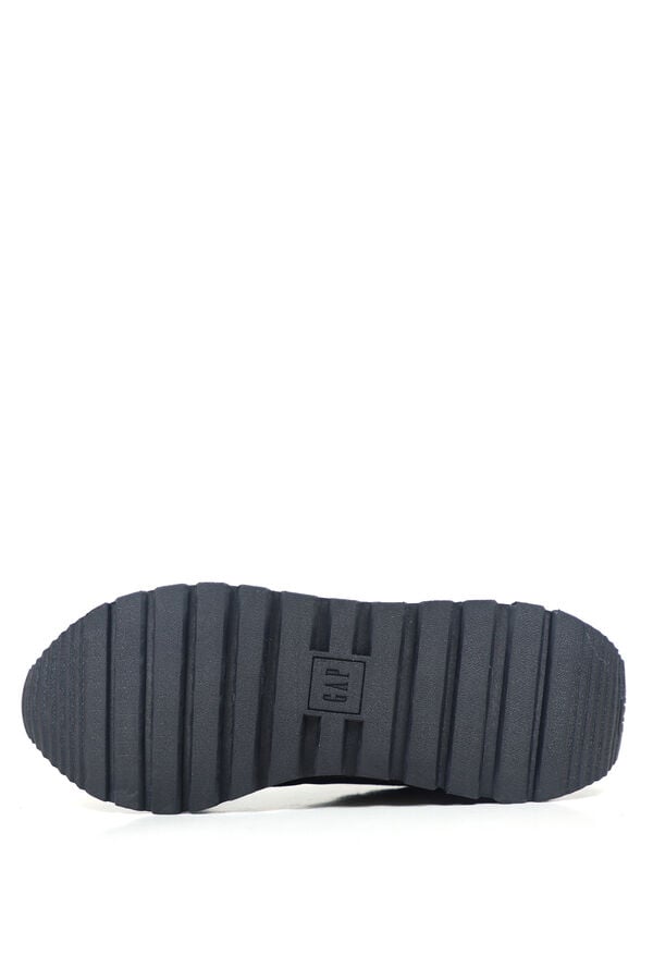 GAP Sapatilhas efeito pele logo branco