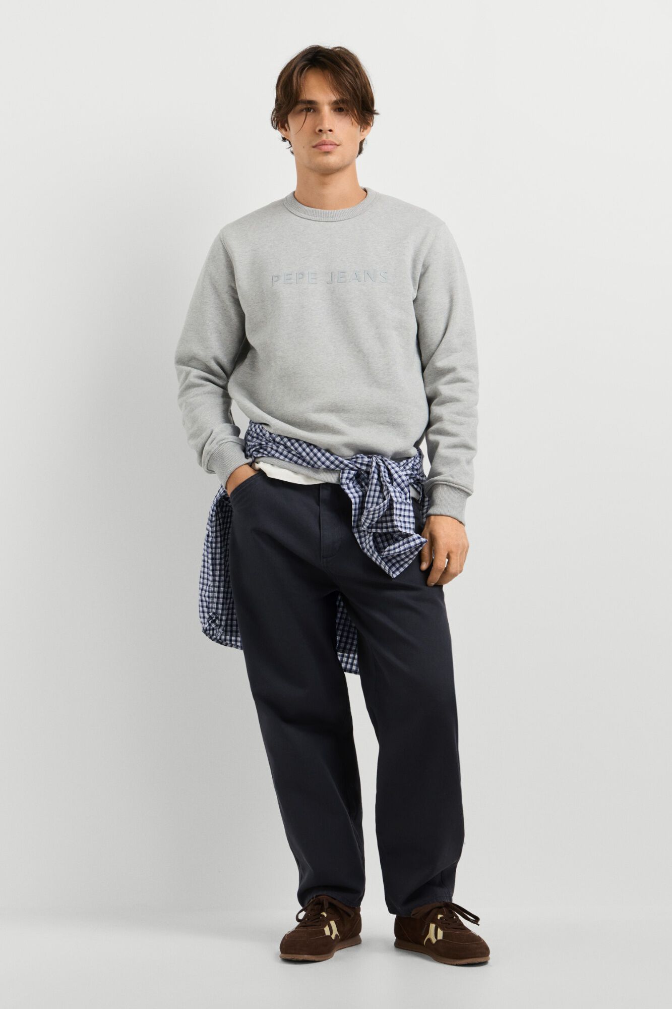 Pepe Jeans Sweatshirt com logo gola redonda