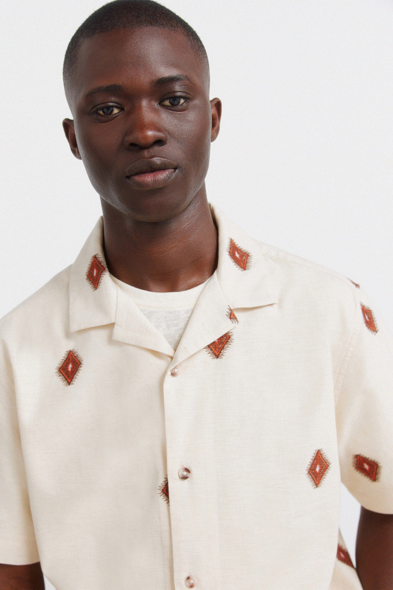 Springfield Camisa manga corta bordada