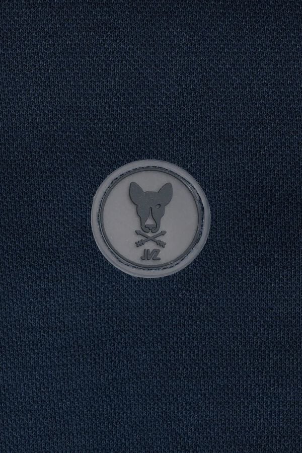 JVZ Sweatshirt com capuz e fecho-&eacute;clair azul