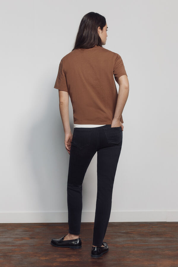 Springfield Cal&ccedil;as jeans slim cropped preto