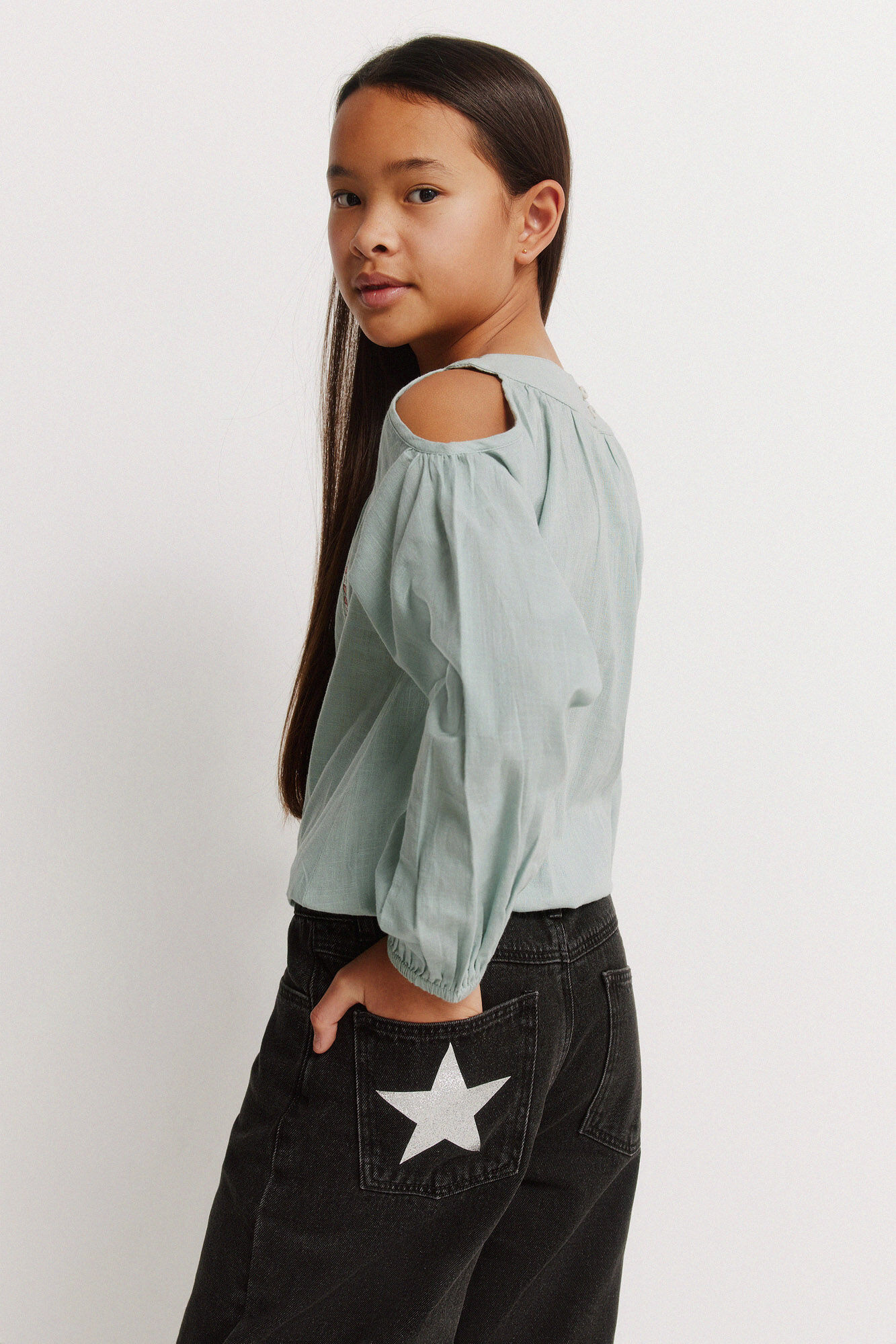 Springfield Kids Jeans wideleg para menina