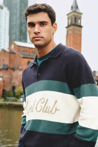 Springfield Jersey cuello polo texto bordado
