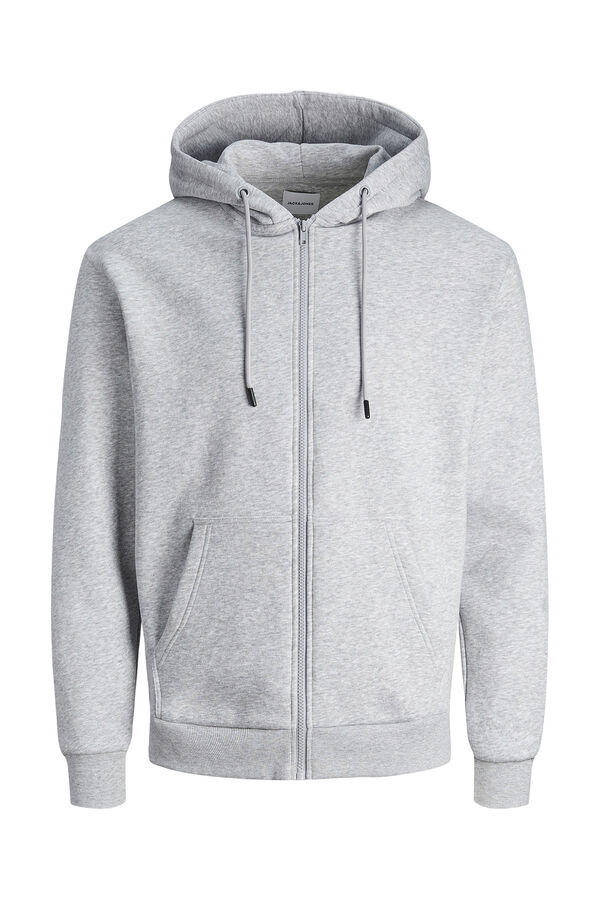 Jack & Jones Sweatshirt com fecho-&eacute;clair cinzento