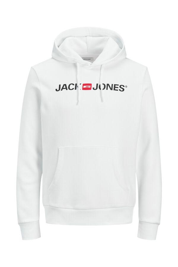 Jack & Jones Sweatshirt regular com capuz branco