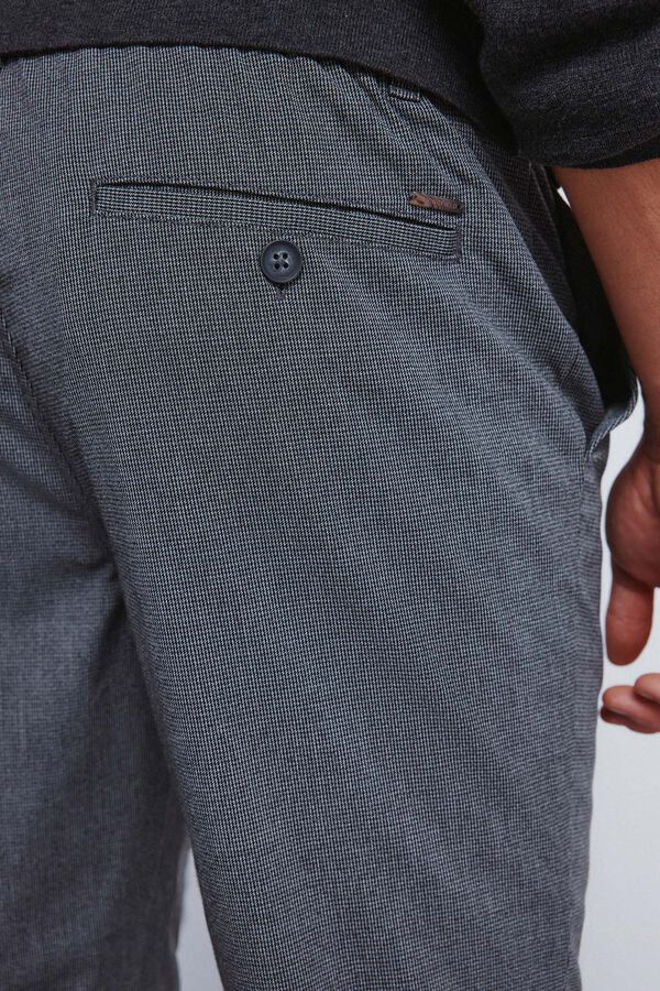 Springfield Cal&ccedil;a estruturadas e slim fit cinzento