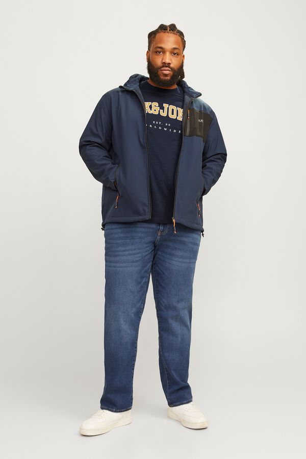 Jack & Jones PLUS T-shirt relaxed manga curta azul