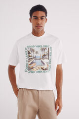 Springfield Camiseta Somente Boas Vidas bege