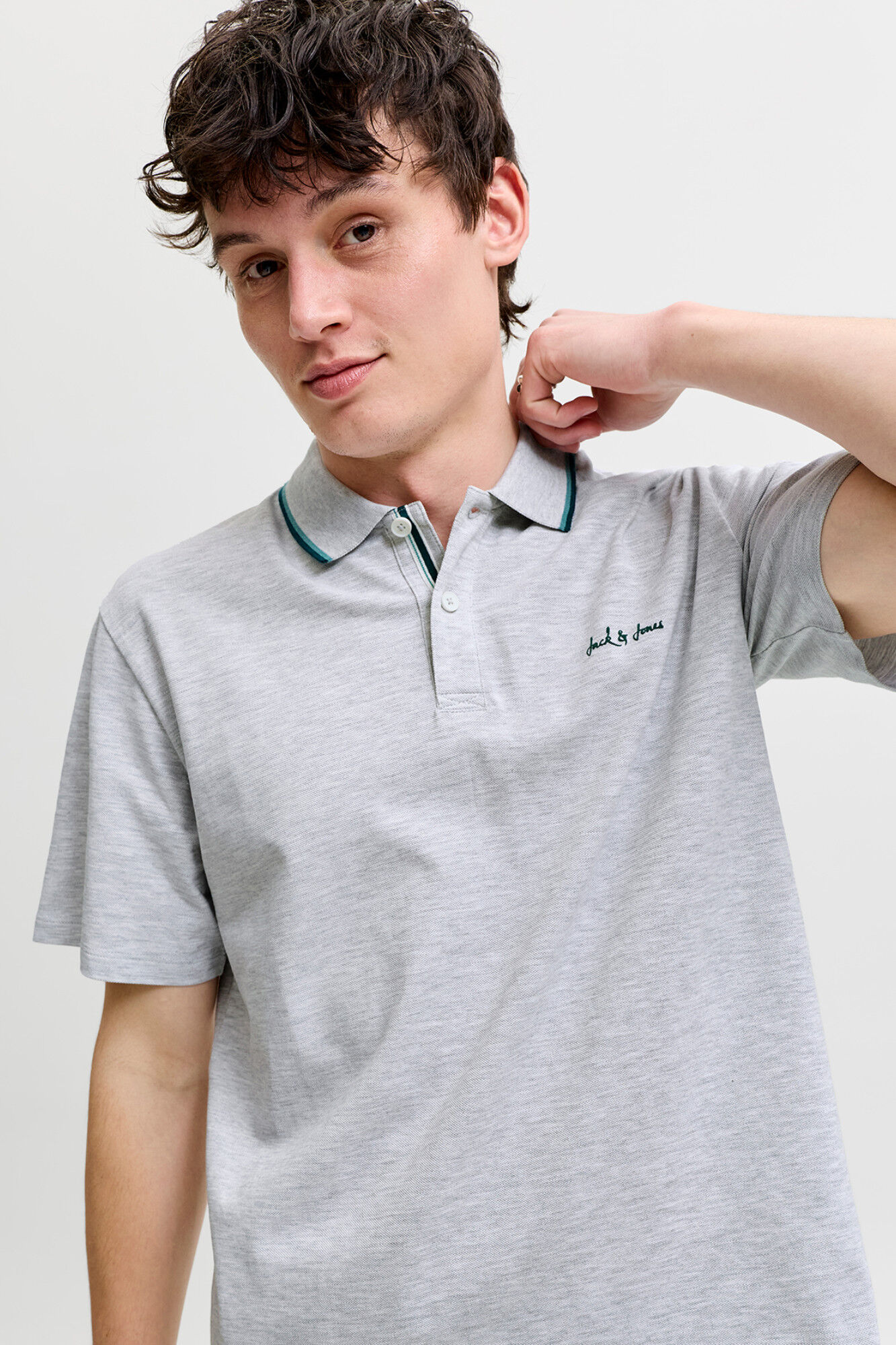 Jack & Jones Polo em piqu&eacute; com logo