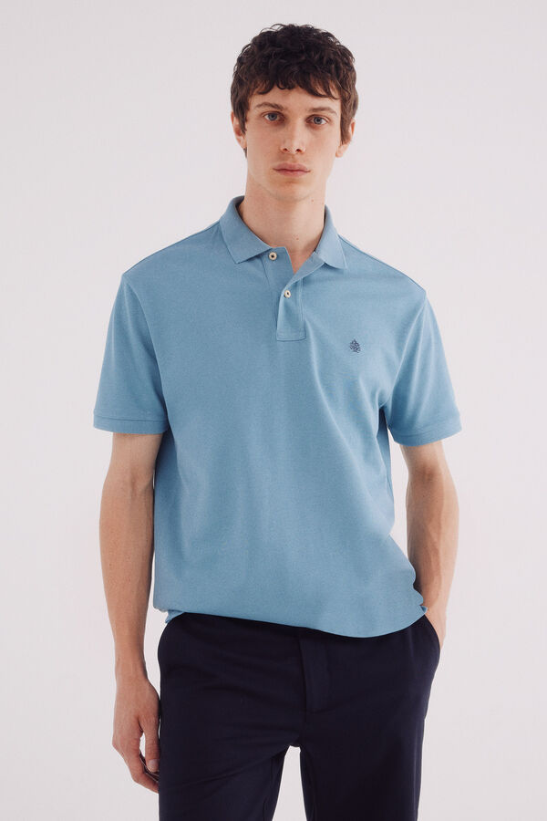 Springfield Polo piqué básico regular fit azul