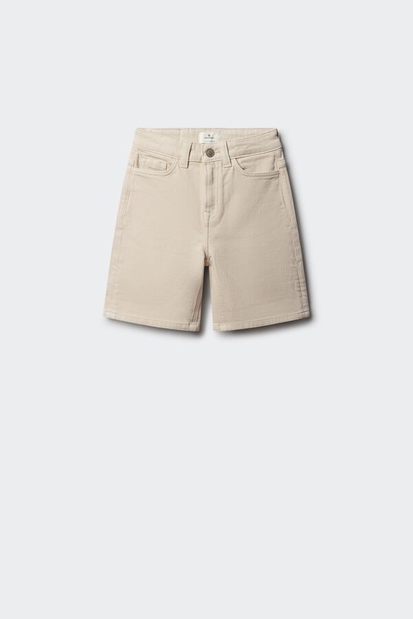Springfield Kids Bermuda straight denim para crian&ccedil;a branco