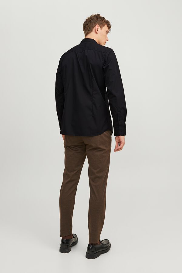 Jack & Jones Camisa slim em popelina preto