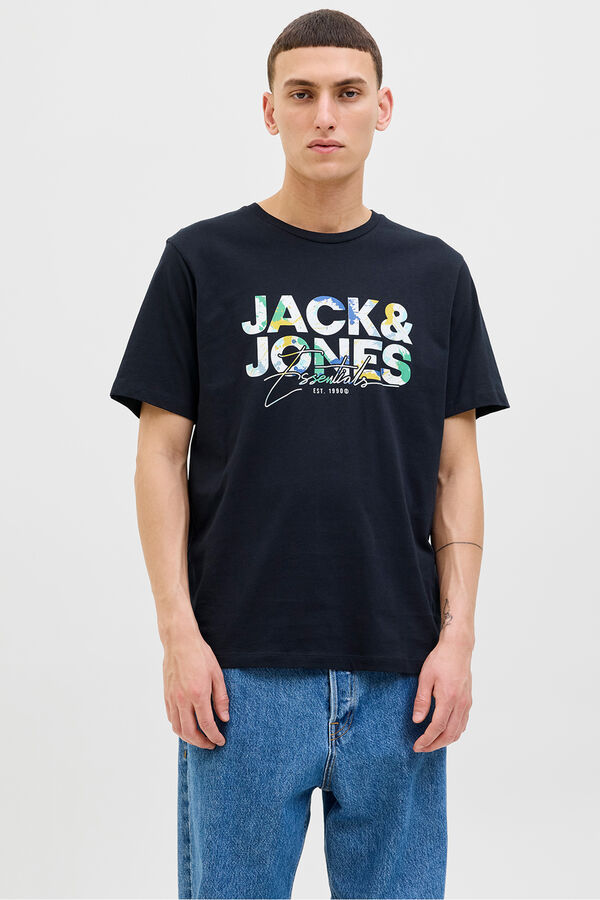 Jack & Jones Regular fit printed t-shirt blue