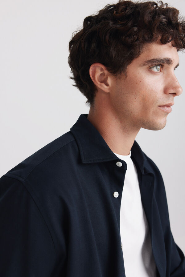 Springfield Camisa performance comfort quick dry e non-iron azul