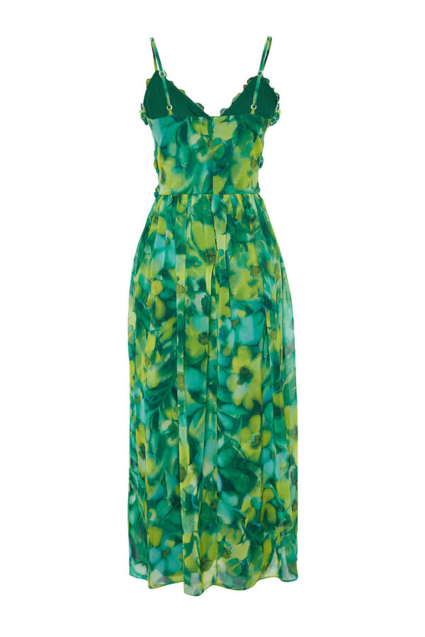 Trendyol Vestido comprido estampado verde
