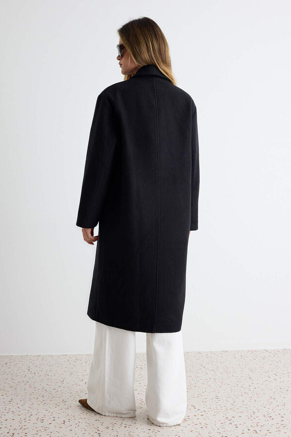 Trendyol Sobretudo oversize comprido preto