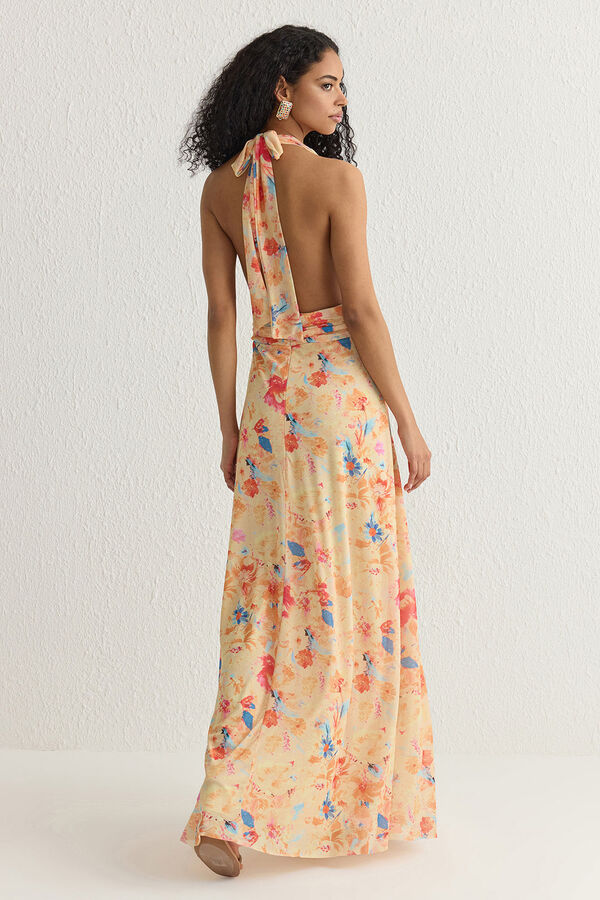 Trendyol Vestido costas descobertas branco