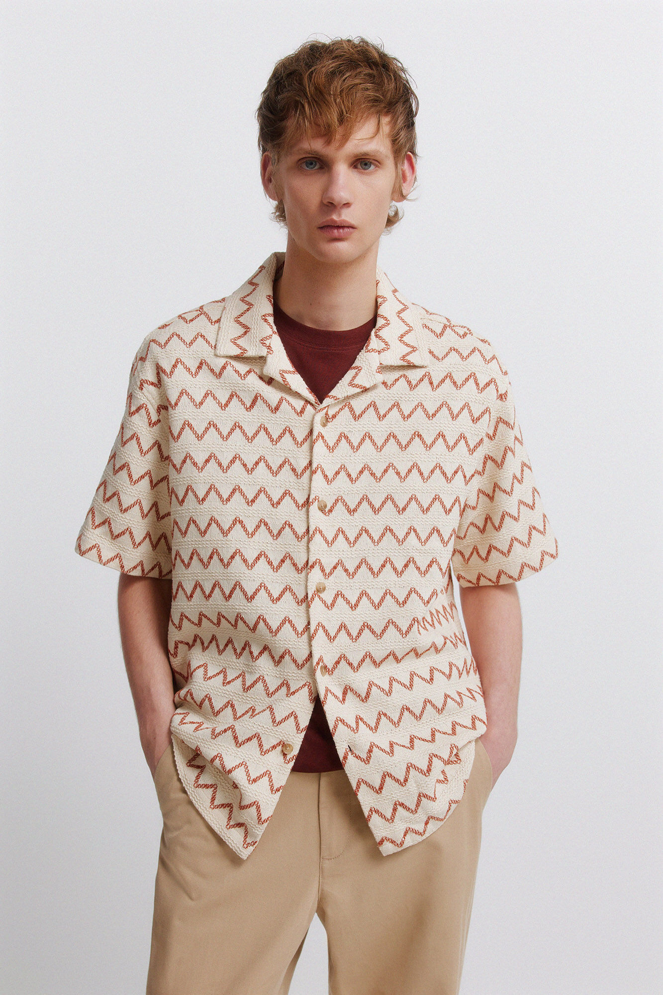 Springfield Camisa bowling punto estampado