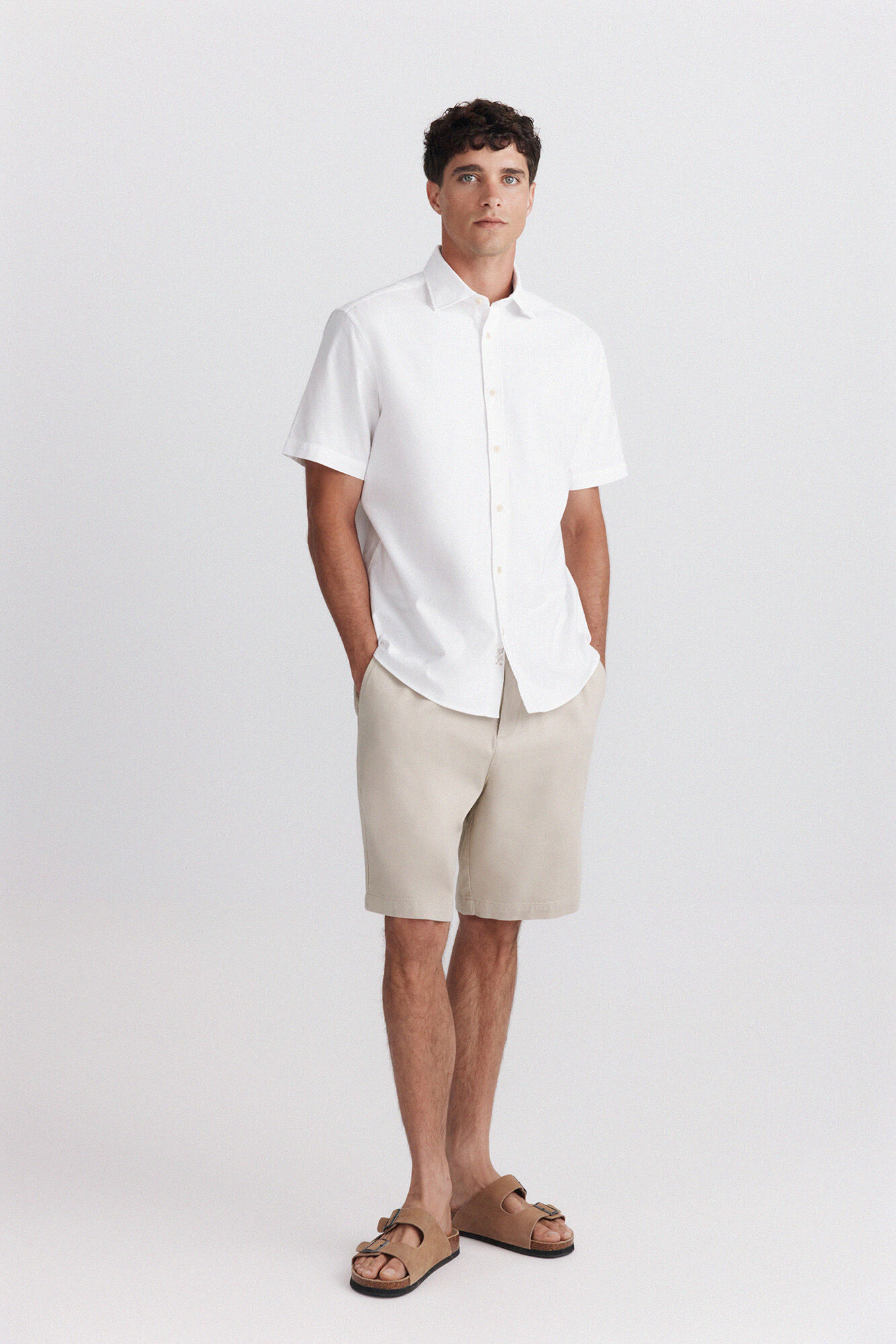 Springfield Camisa oxford de manga curta