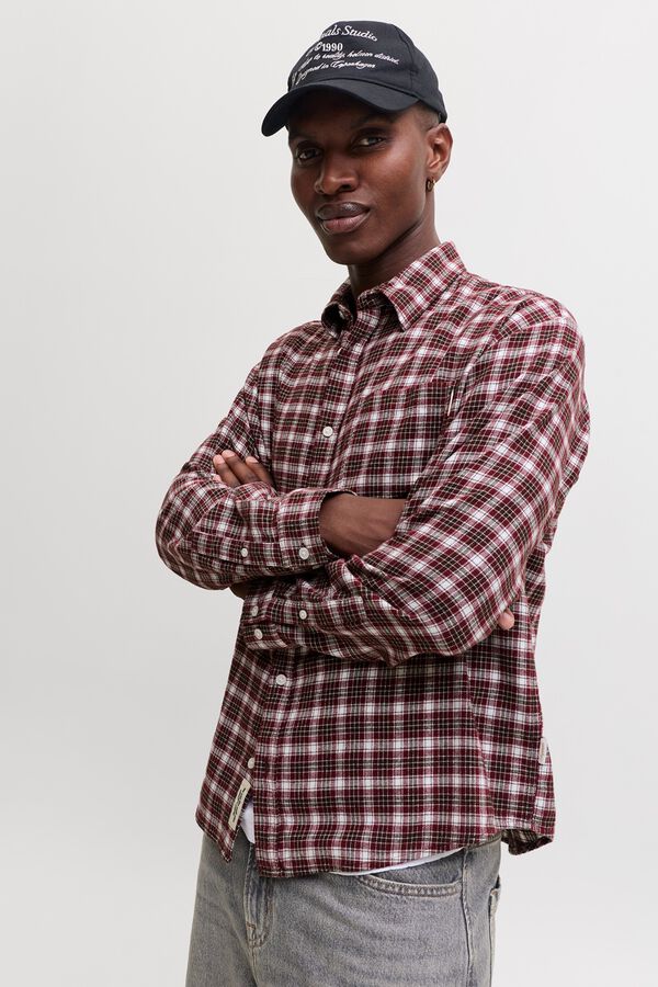 Jack & Jones Camisa de flanela rosa