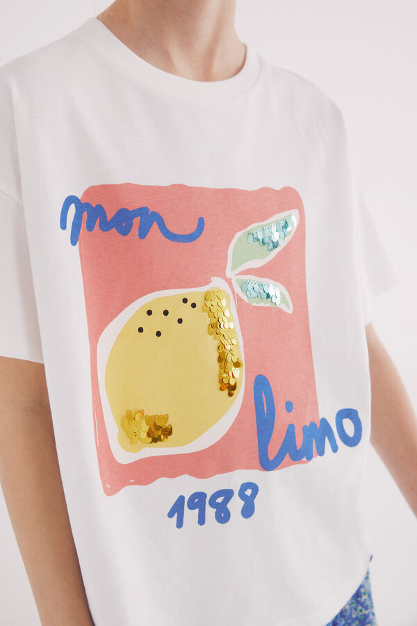 Springfield Kids T-shirt limões menina branco