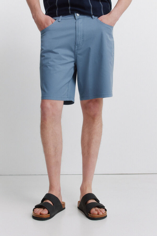 Springfield Bermudas leve 5 bolsos lavagem regular fit azul