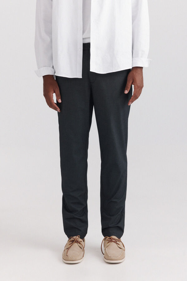 Springfield Cal&ccedil;as chino estrutura bicolor comfort fit cinzento
