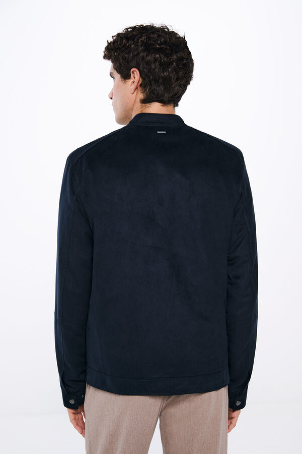 Springfield Faux suede jacket blue