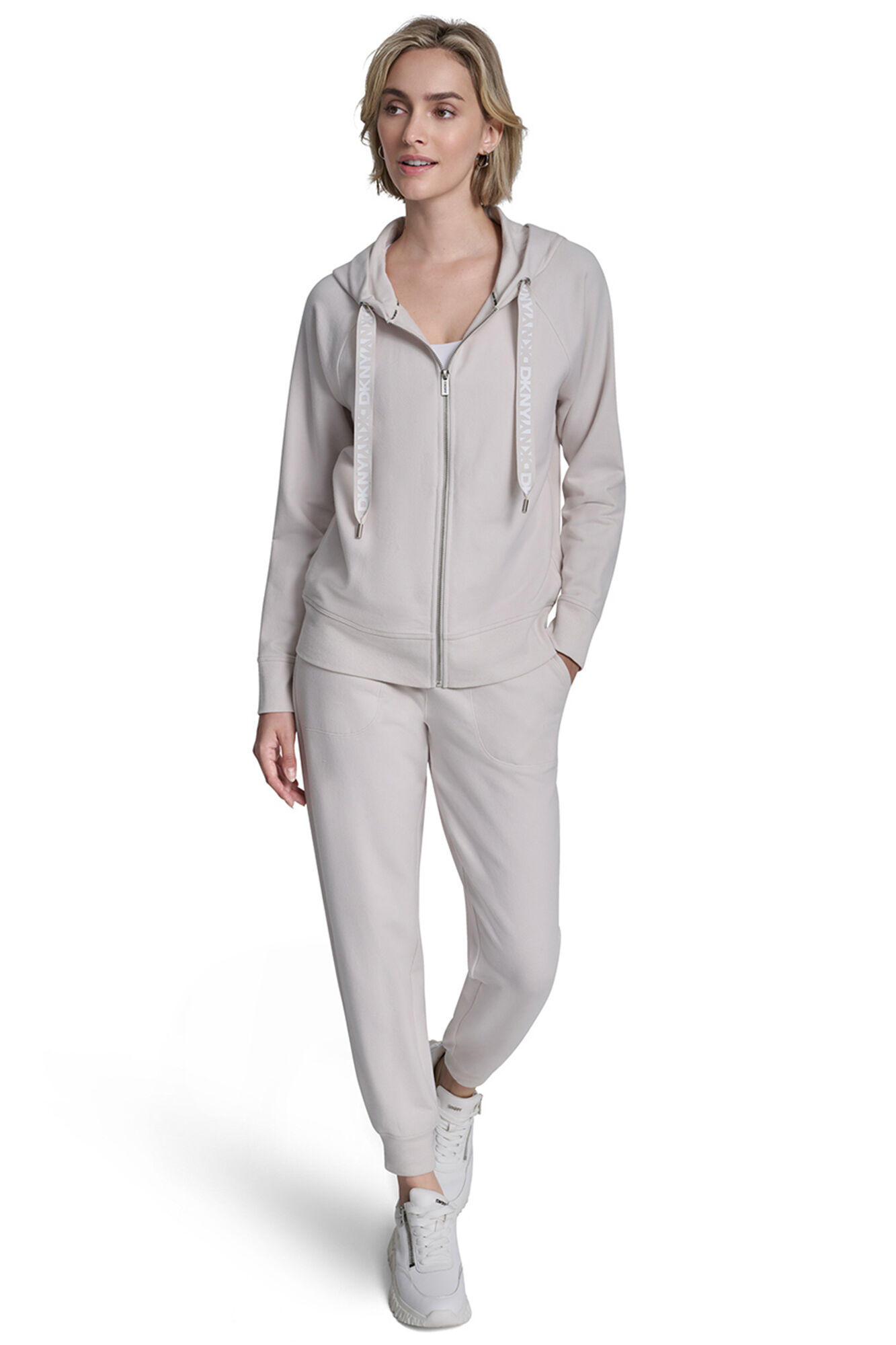 DKNY Sweatshirt com fecho-&eacute;clair