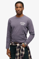 Superdry T-shirt decote redondo cinzento