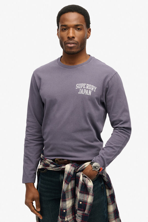 Superdry T-shirt decote redondo cinzento