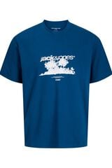Jack & Jones T-shirt regular fit em algod&atilde;o azul