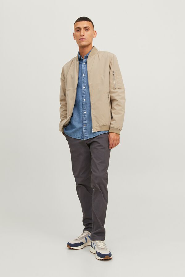 Jack & Jones Blus&atilde;o bomber reciclado azul