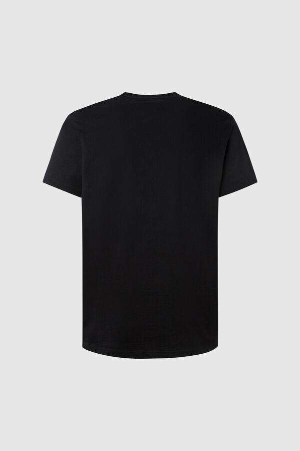 Pepe Jeans T-shirt de manga curta com logo preto