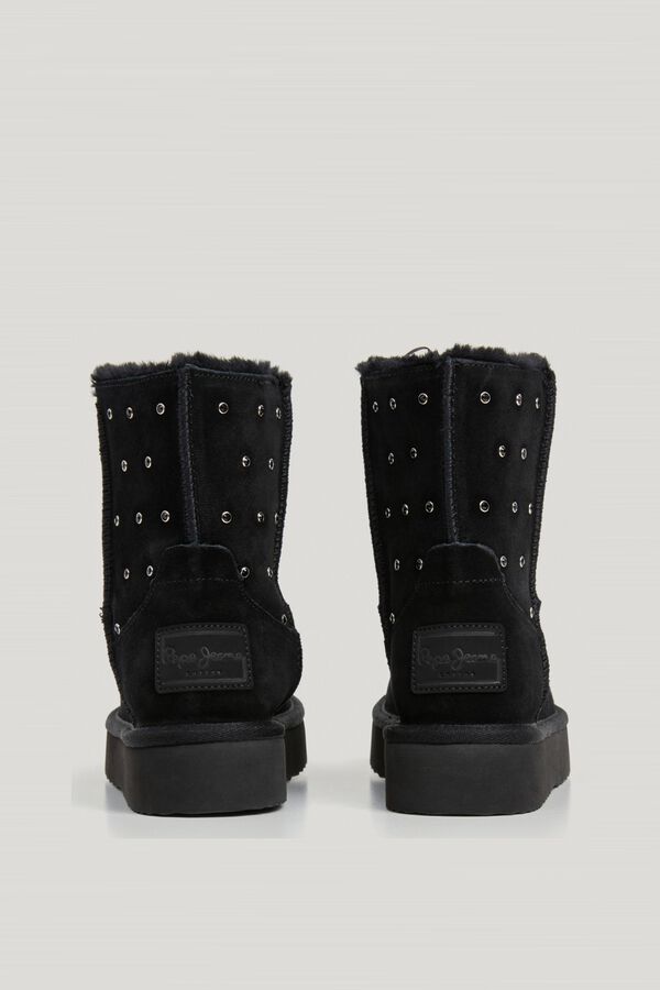 Pepe Jeans Botas de ante con plataforma joya negro