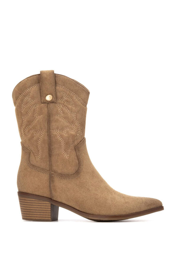 XTI Bota de Cowboy Bordada bege