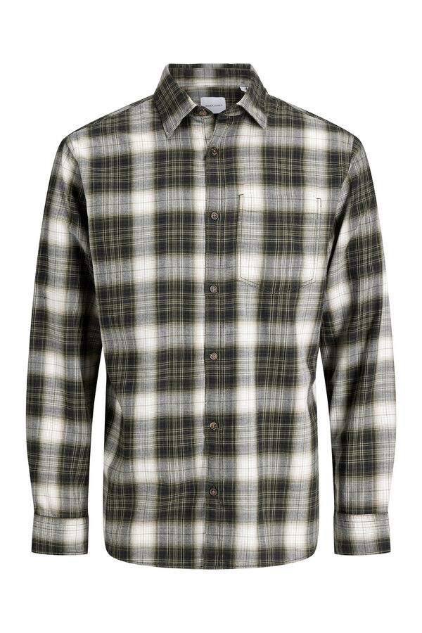 Jack & Jones PLUS Camisa de flanela de manga comprida verde