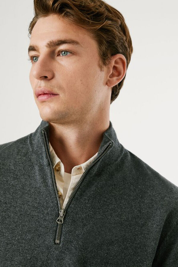 Pepe Jeans Camisola com fecho-éclair Andre cinzento