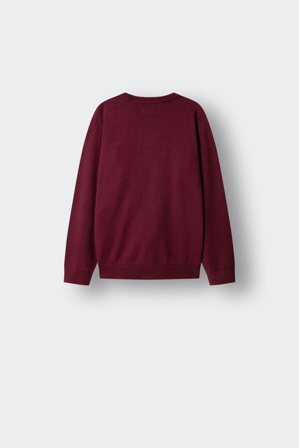 Springfield Kids Camisola b&aacute;sica com cotoveleiras para crian&ccedil;a vermelho