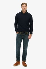 Superdry T-shirt de gola redonda azul