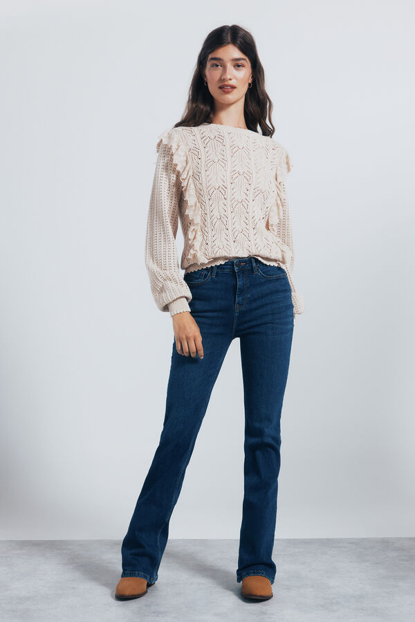 Springfield Jersey romántico pointelle beige