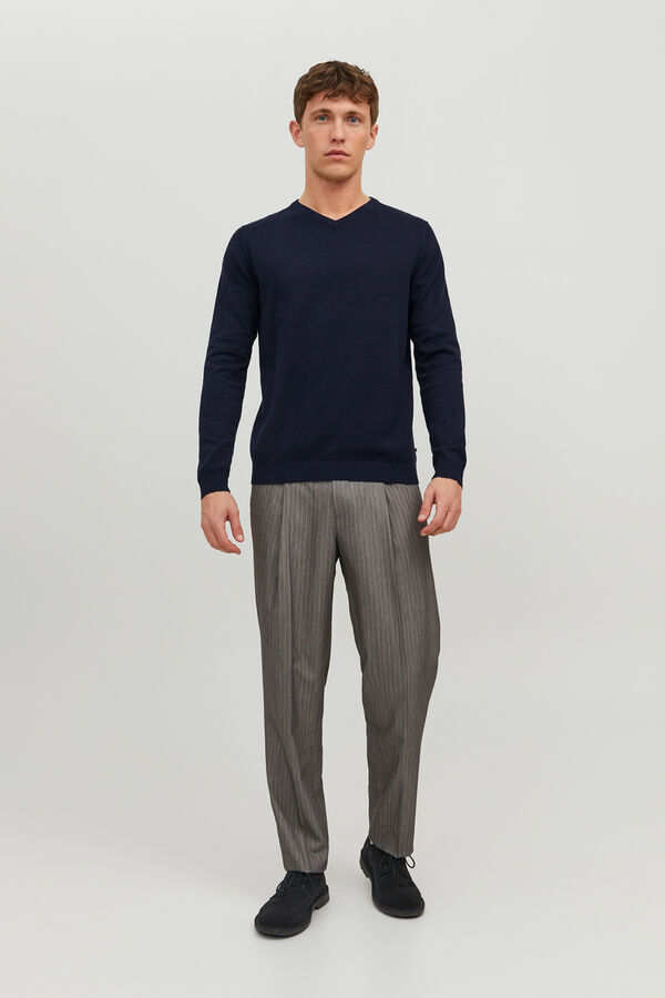 Jack & Jones Camisola de gola em bico azul