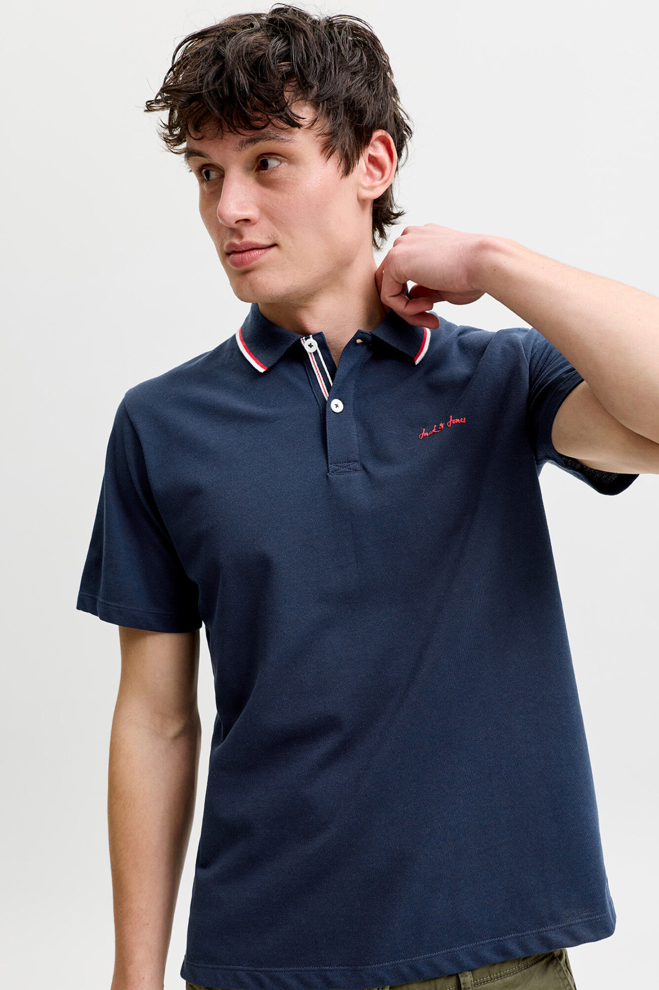 Jack & Jones Polo em piqu&eacute; com logo