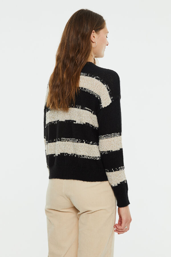 Springfield Striped round neck jumper natural