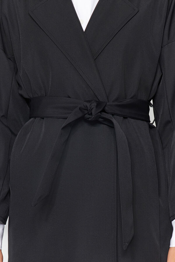 Trendyol Long oversized trench coat black